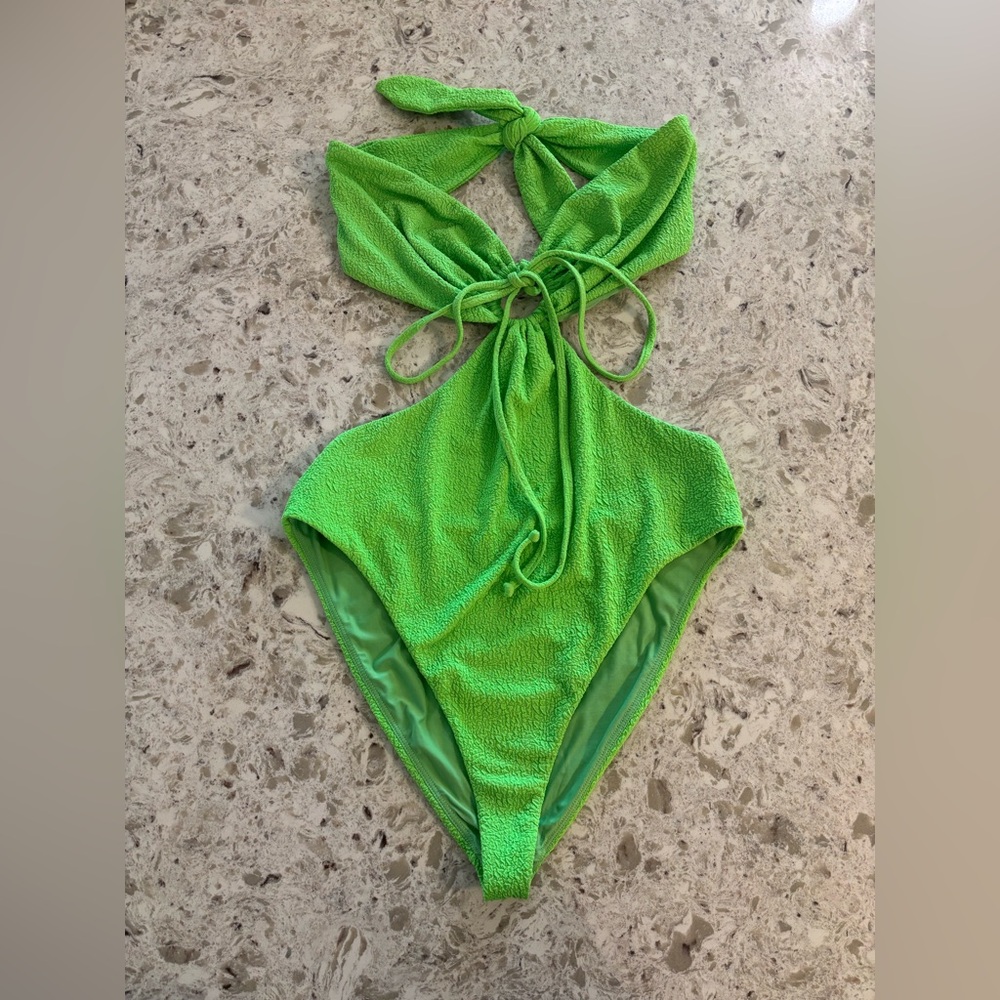 Mara Hoffman Bright Green One-Piece Swimsuit